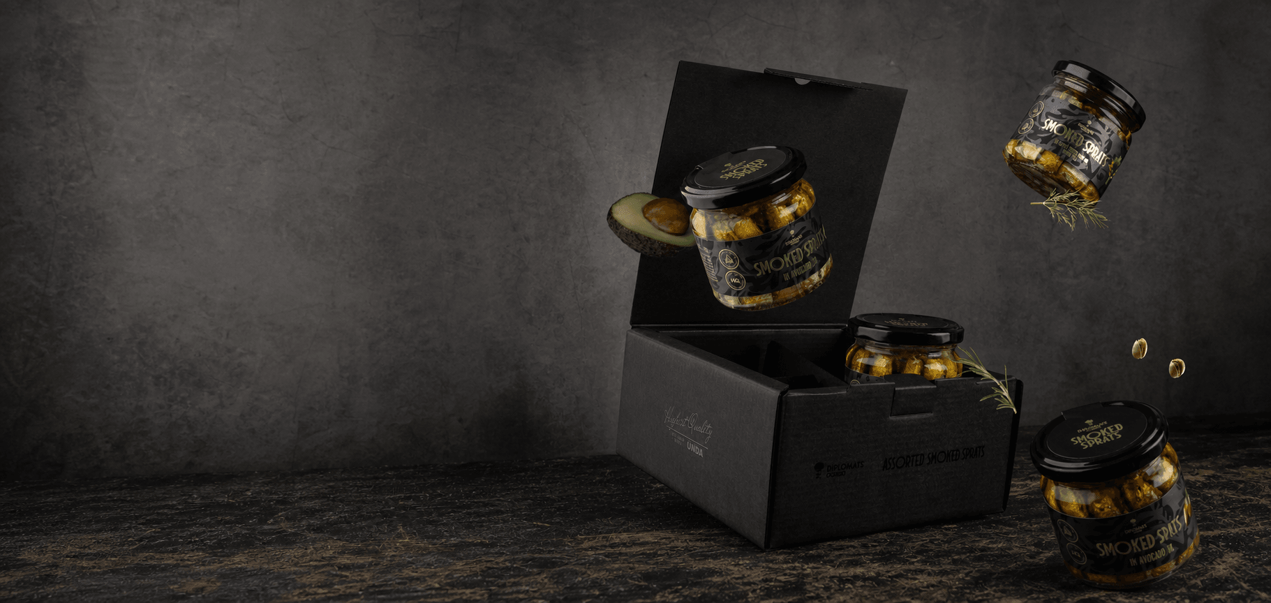 Premium Diplomats Gourmet Baltic smoked sprats collection