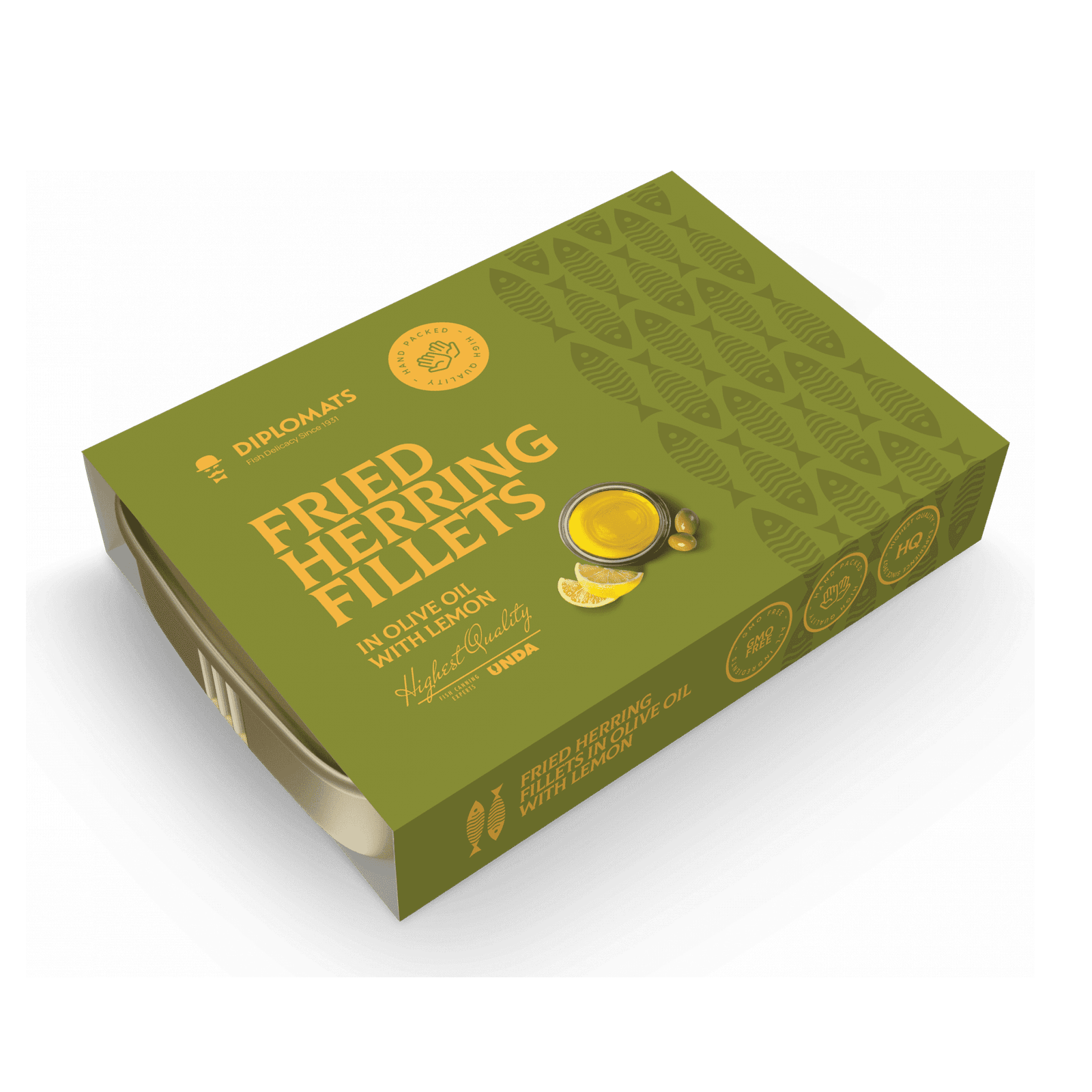 Fried Herring Fillets in Olive Oil with Lemon 140g