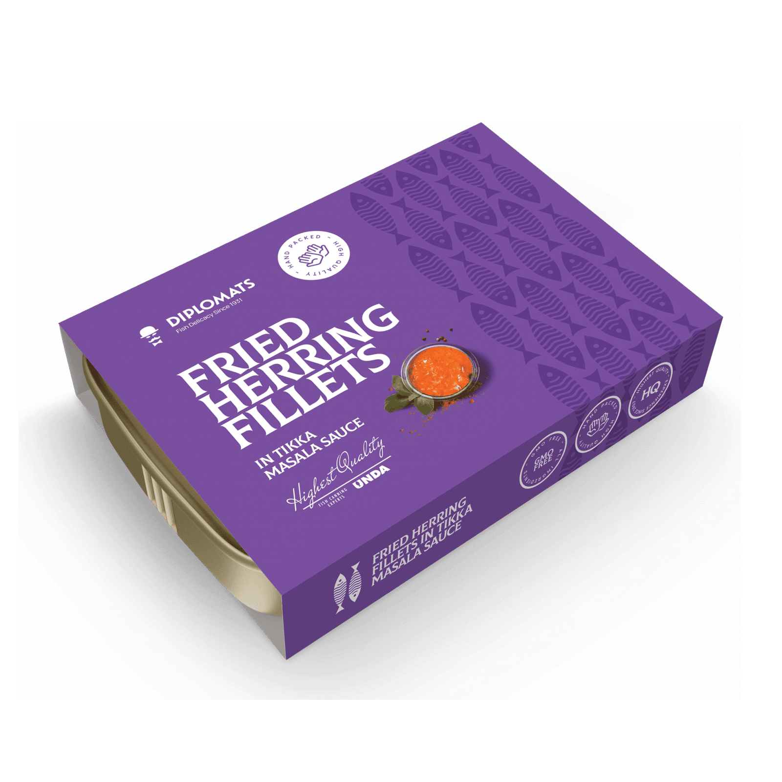 Fried Herring Fillets in Tikka Masala Sauce 140g