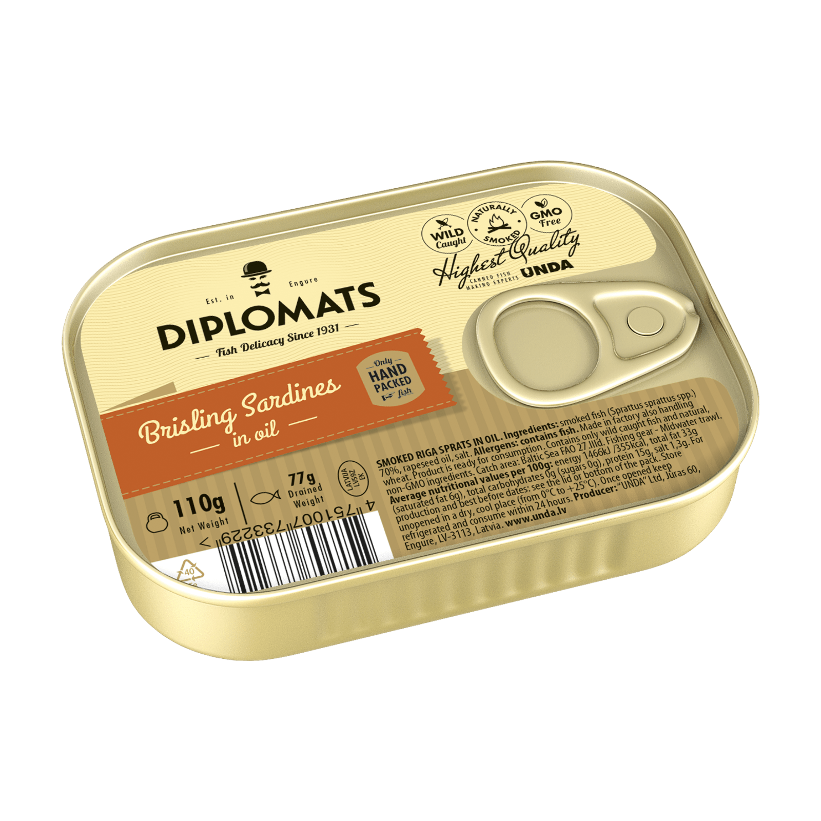 Brisling Sardines in Oil 110g
