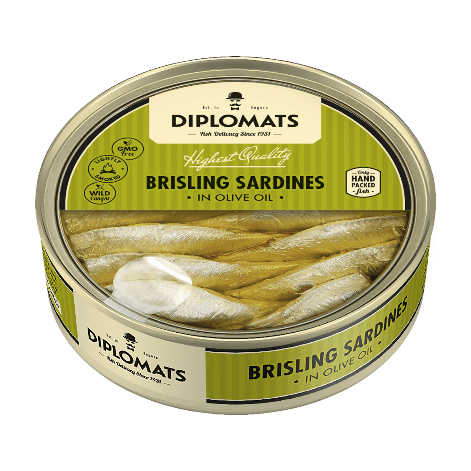 Brisling Sardines in Olive Oil 160g Transparent