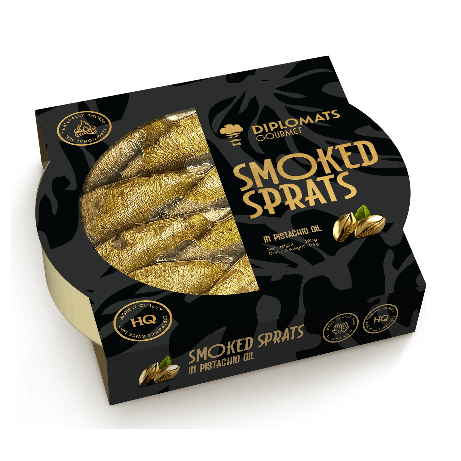 Gourmet Smoked Sprats in Pistachio Oil 120g