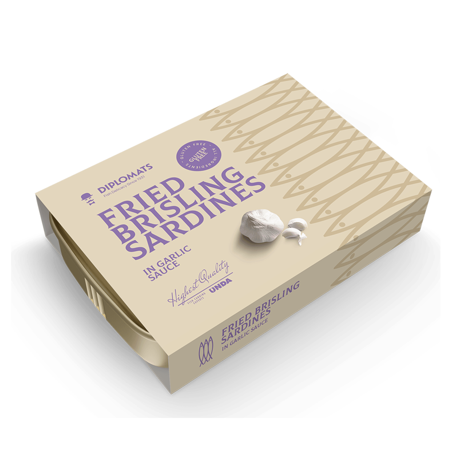 Fried Brisling Sardines in Garlic Sauce 100g