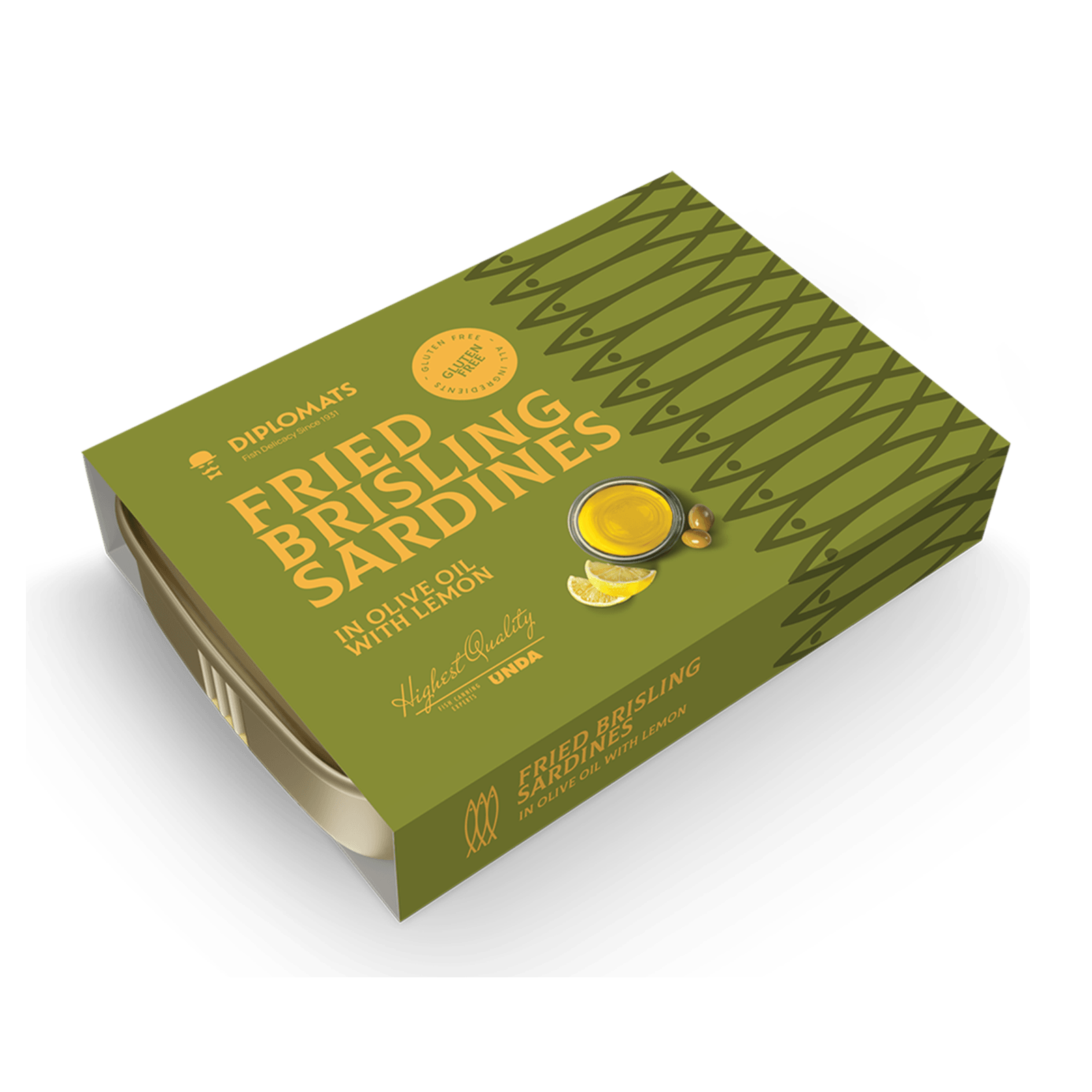 Fried Brisling Sardines in Olive Oil with Lemon 100g