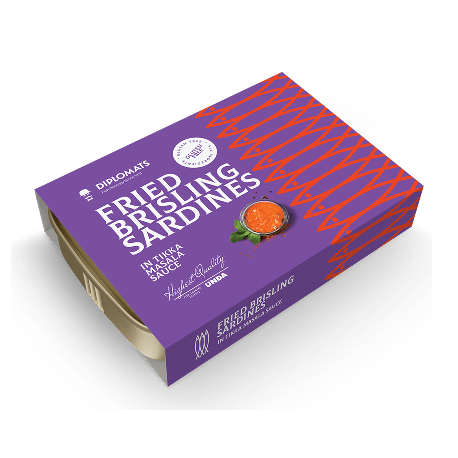 Fried Brisling Sardines in Tikka Masala Sauce 100g