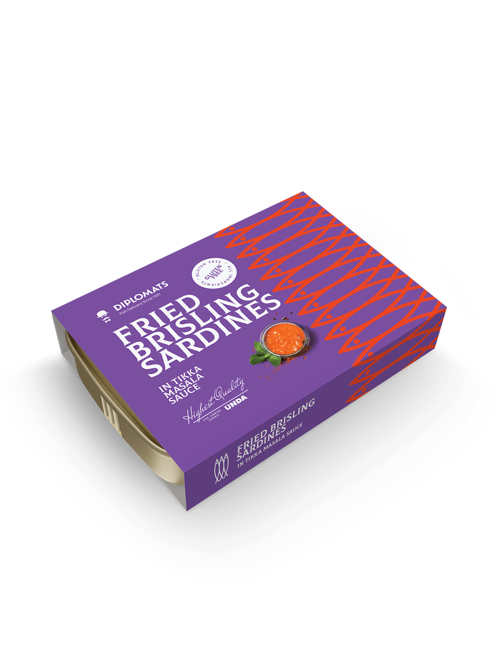 Fried Brisling Sardines in Tikka Masala Sauce 100g