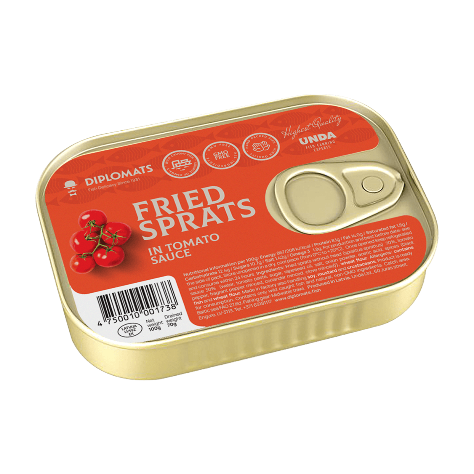 Fried Sprats in Tomato Sauce 100g