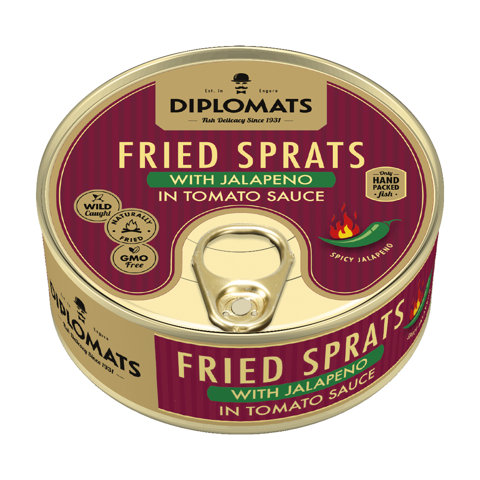 Fried Sprats in Tomato Sauce with Jalapeño 240g Premium