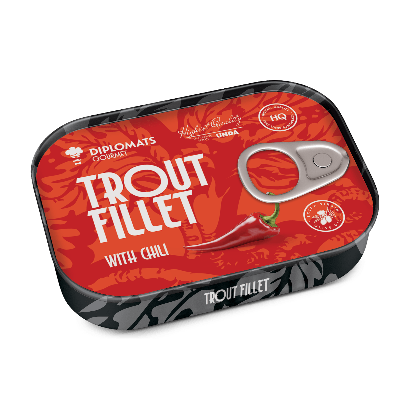 Trout Fillet in Extra Virgin Olive Oil with Chili 100g Diplomats Gourmet