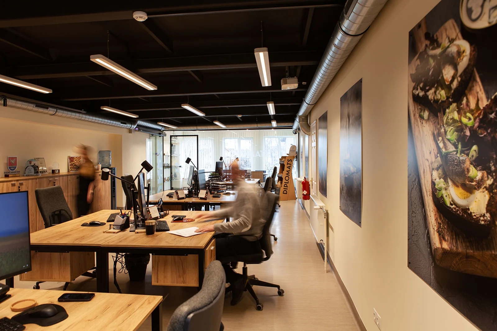 Diplomats team working in the company office