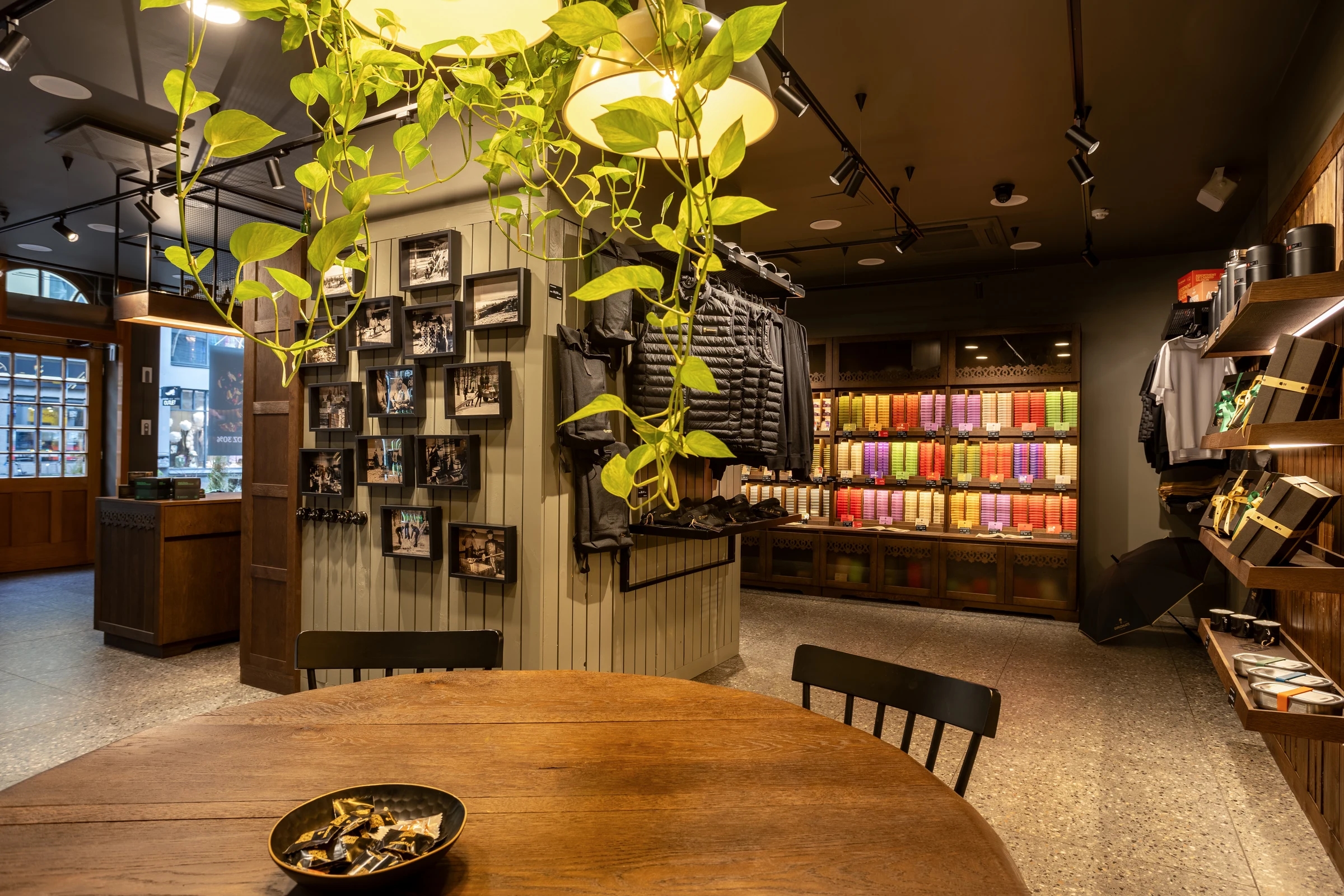 The contemporary Diplomats store interior and its heritage displays