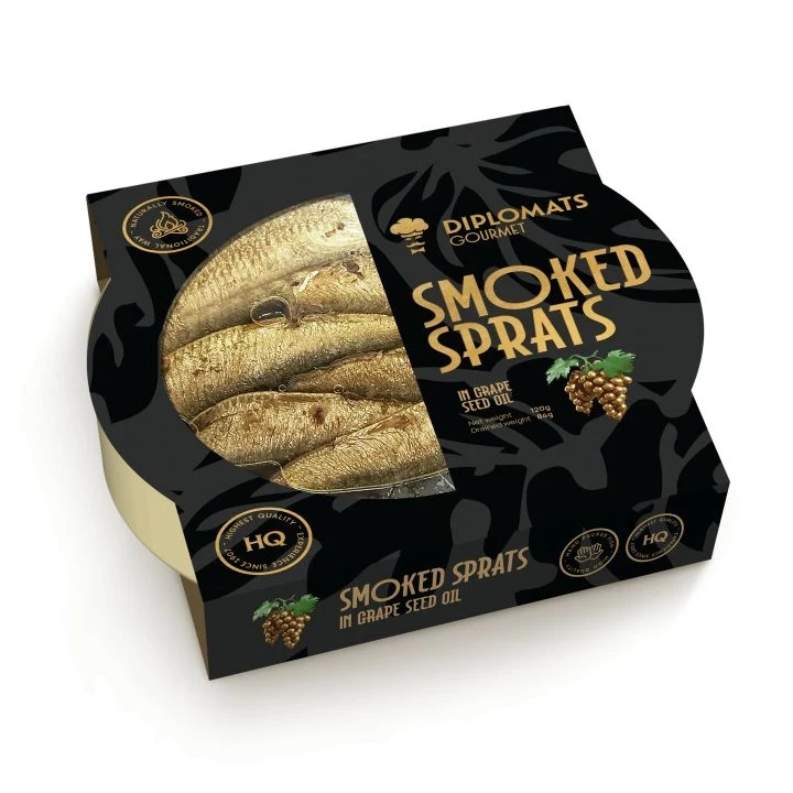 Gourmet Smoked Sprats in Grape Seed Oil 120g