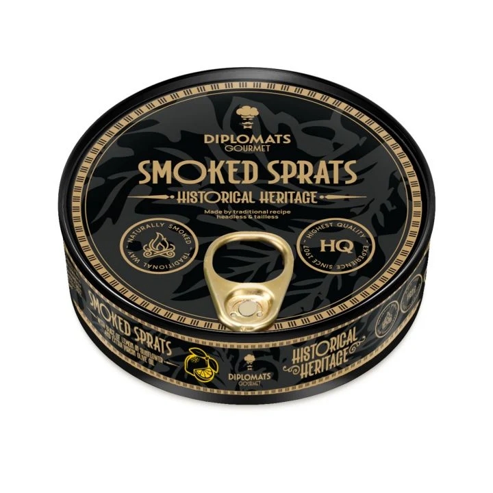 Smoked Sprats with Slice of Lemon in Unrefined Sunflower and Extra Virgin Olive oil 160g