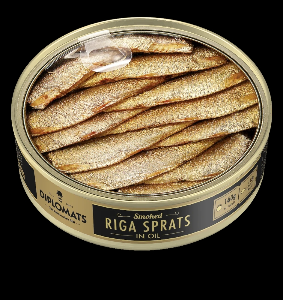 Smoked Sprats in Oil 160g Transparent Lid