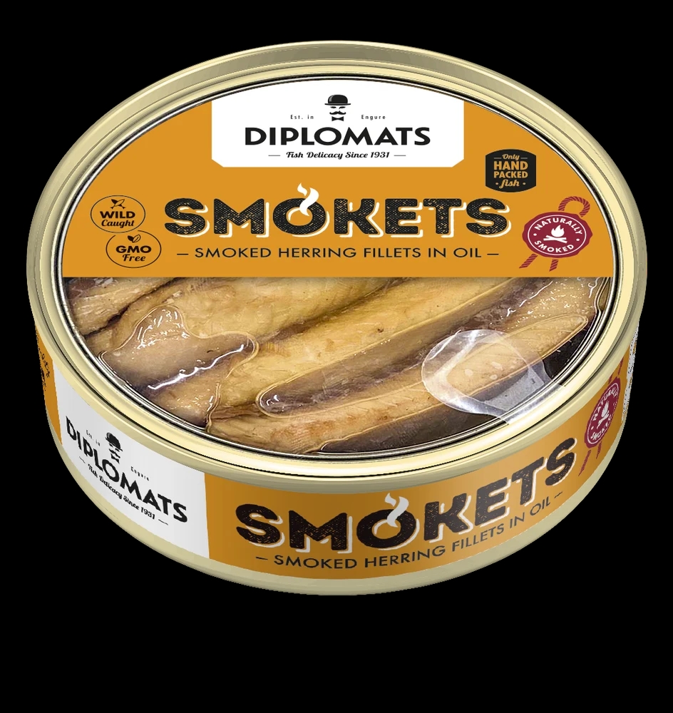Smoked Herring Fillets “Smokets” 160g Transparent