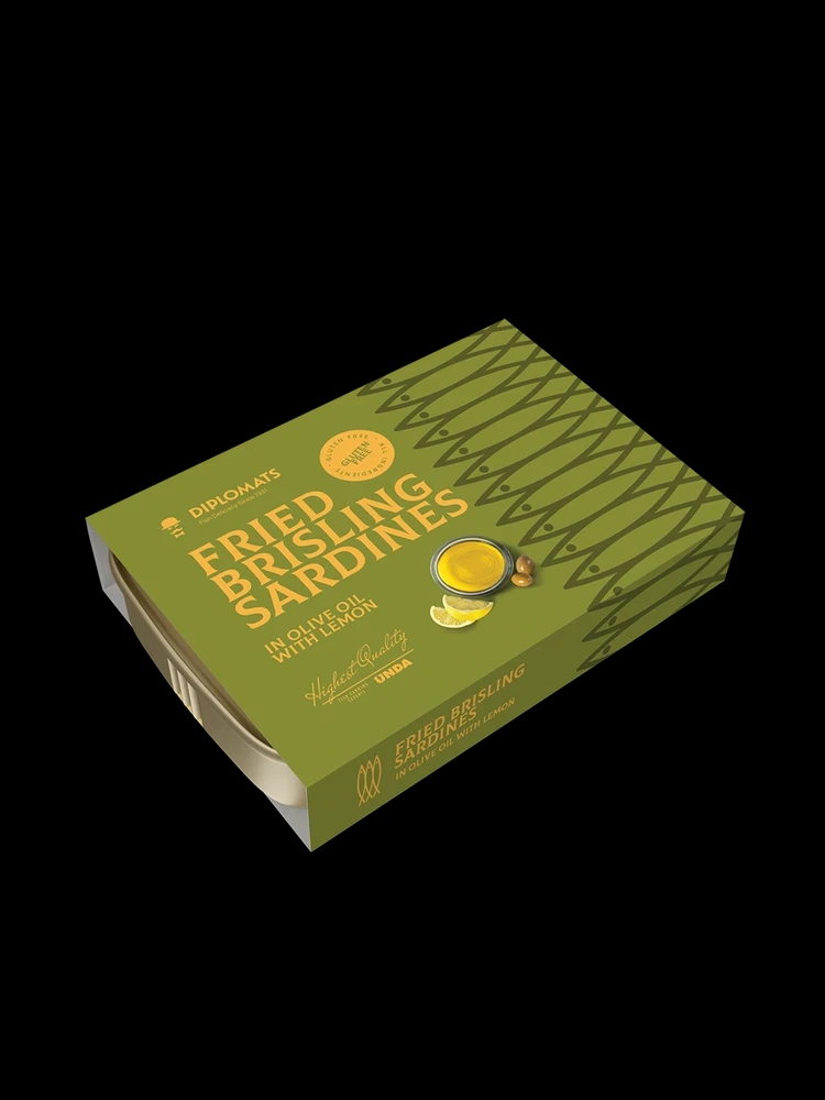 Fried Brisling Sardines in Olive Oil with Lemon 100g
