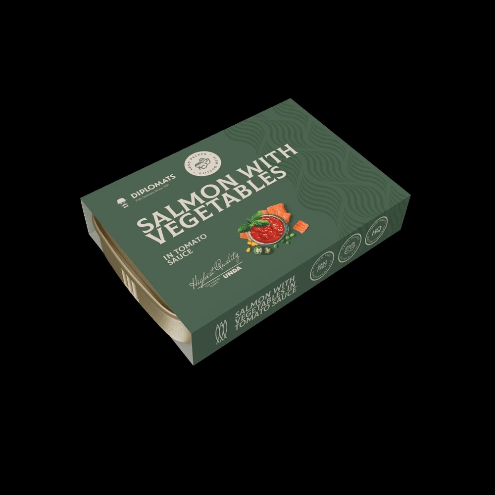 Salmon in Tomato Sauce with Vegetables 140g