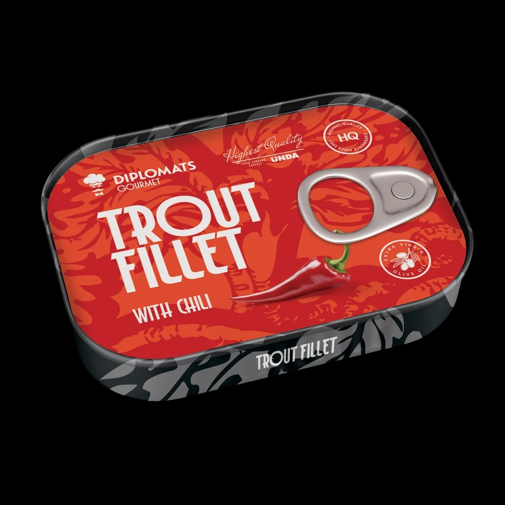 Trout Fillet in Extra Virgin Olive Oil with Chili 100g Diplomats Gourmet