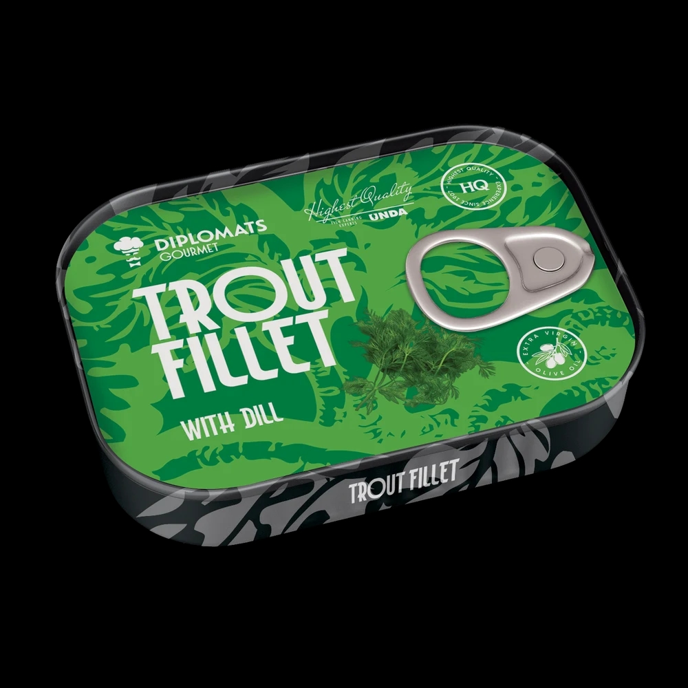 Trout Fillet in Extra Virgin Olive Oil with Dill 100g Diplomats Gourmet