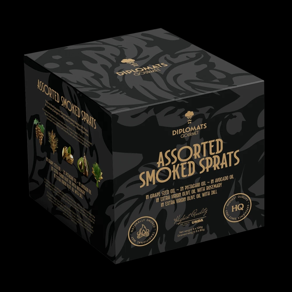 Diplomats Gourmet Assorted Smoked Sprats 5 × 120g