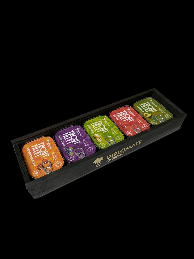 Assortment of Diplomats Gourmet Trout Fillets Gift Box 10 × 100g