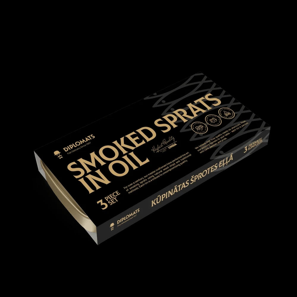 Diplomats Smoked Sprats in Oil Set 3 × 100g