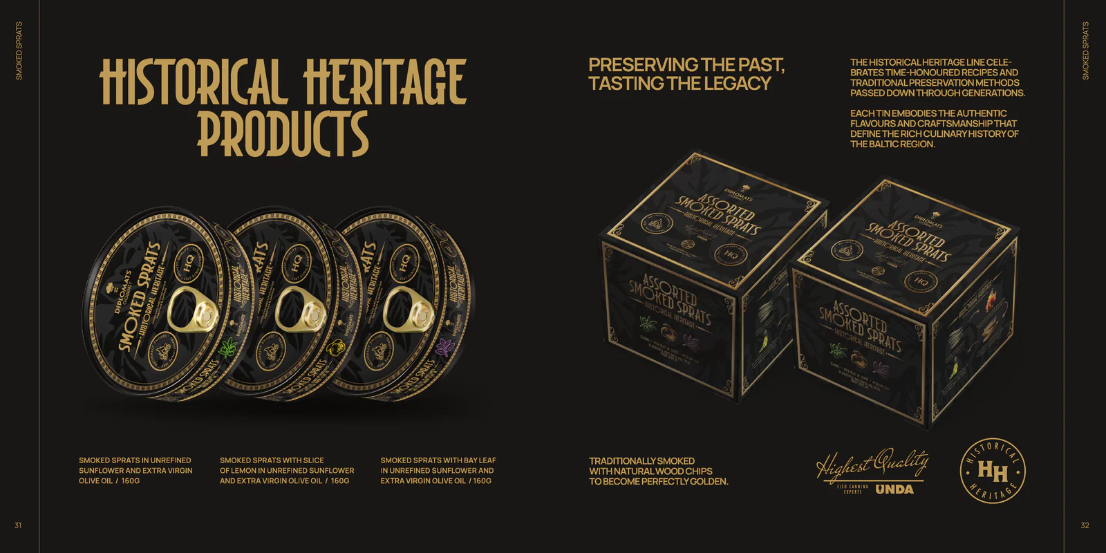 Historical heritage products, catalogue pages 31-32