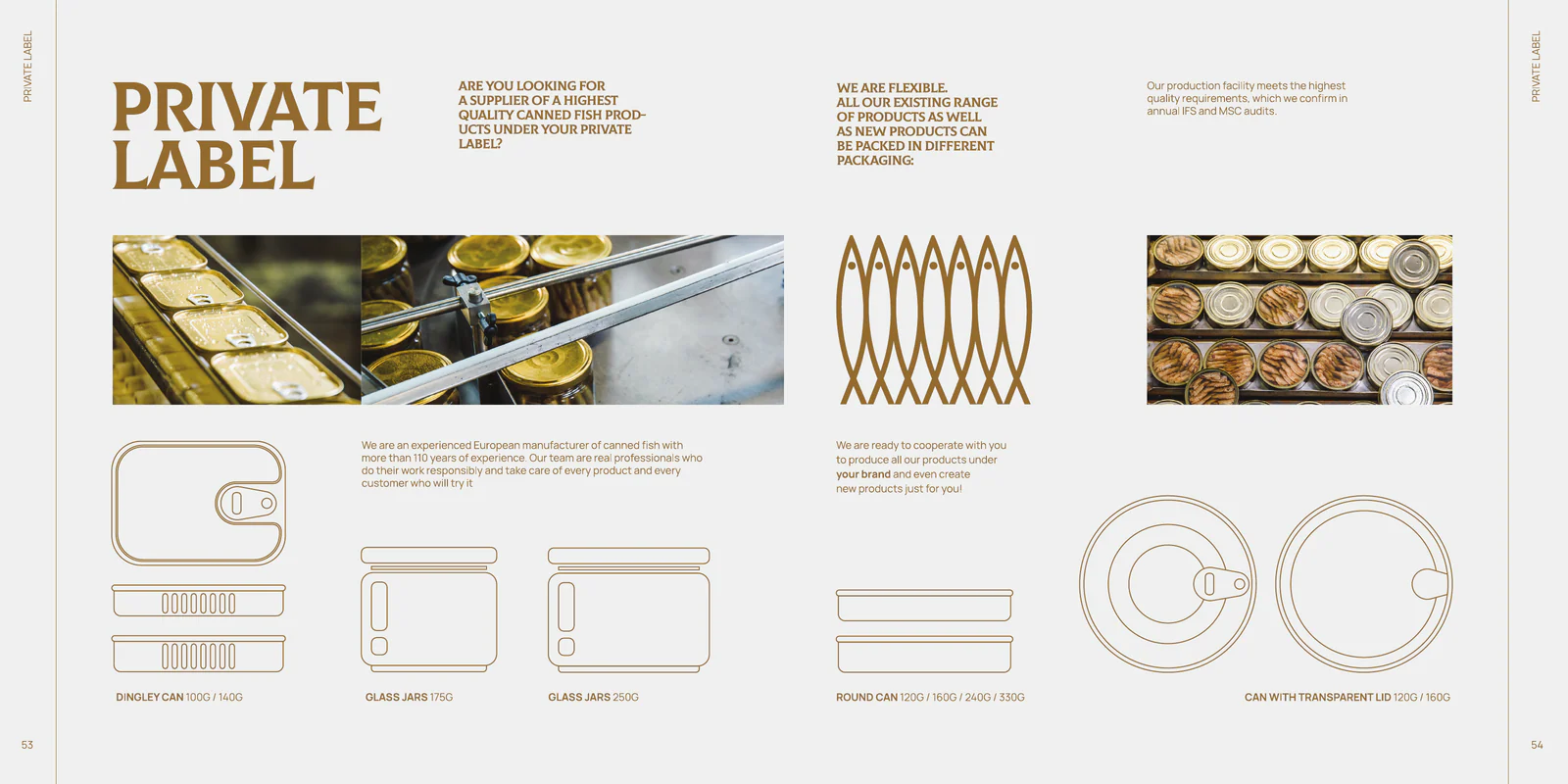 Private label, catalogue pages 53-54